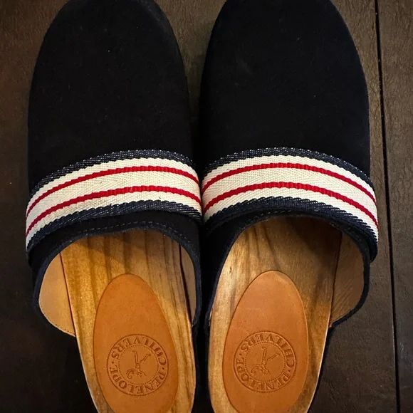 Penelope Chilvers Low suede navy clog size 38 - Picture 4 of 5